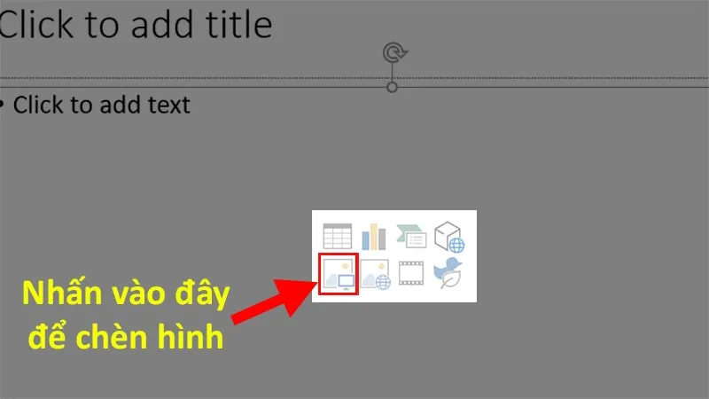 Nhấn vào biểu tượng Picture để mở cửa sổ chèn ảnh