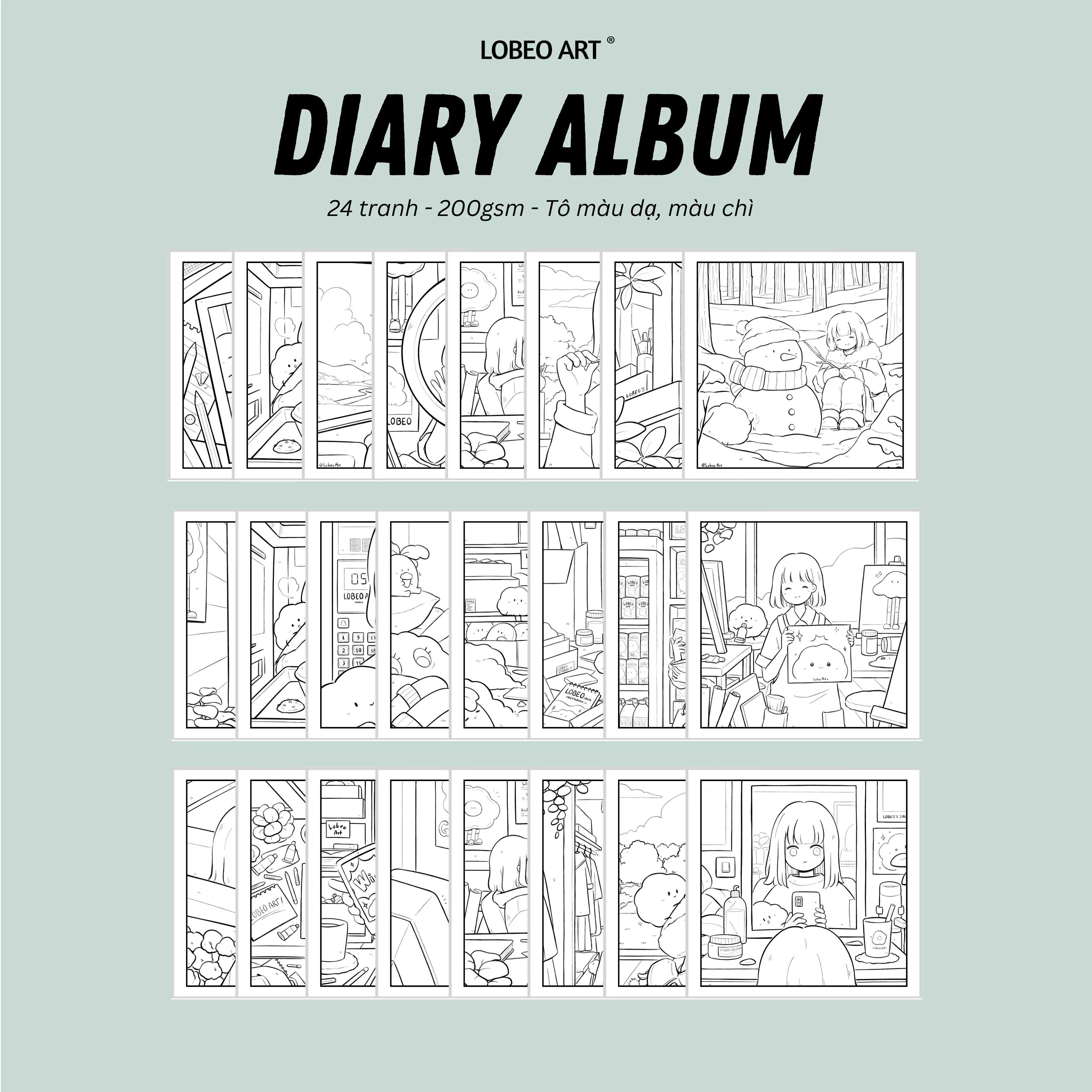 Tranh tô màu Lobeo Diary Album Vol.1 - Hình 5