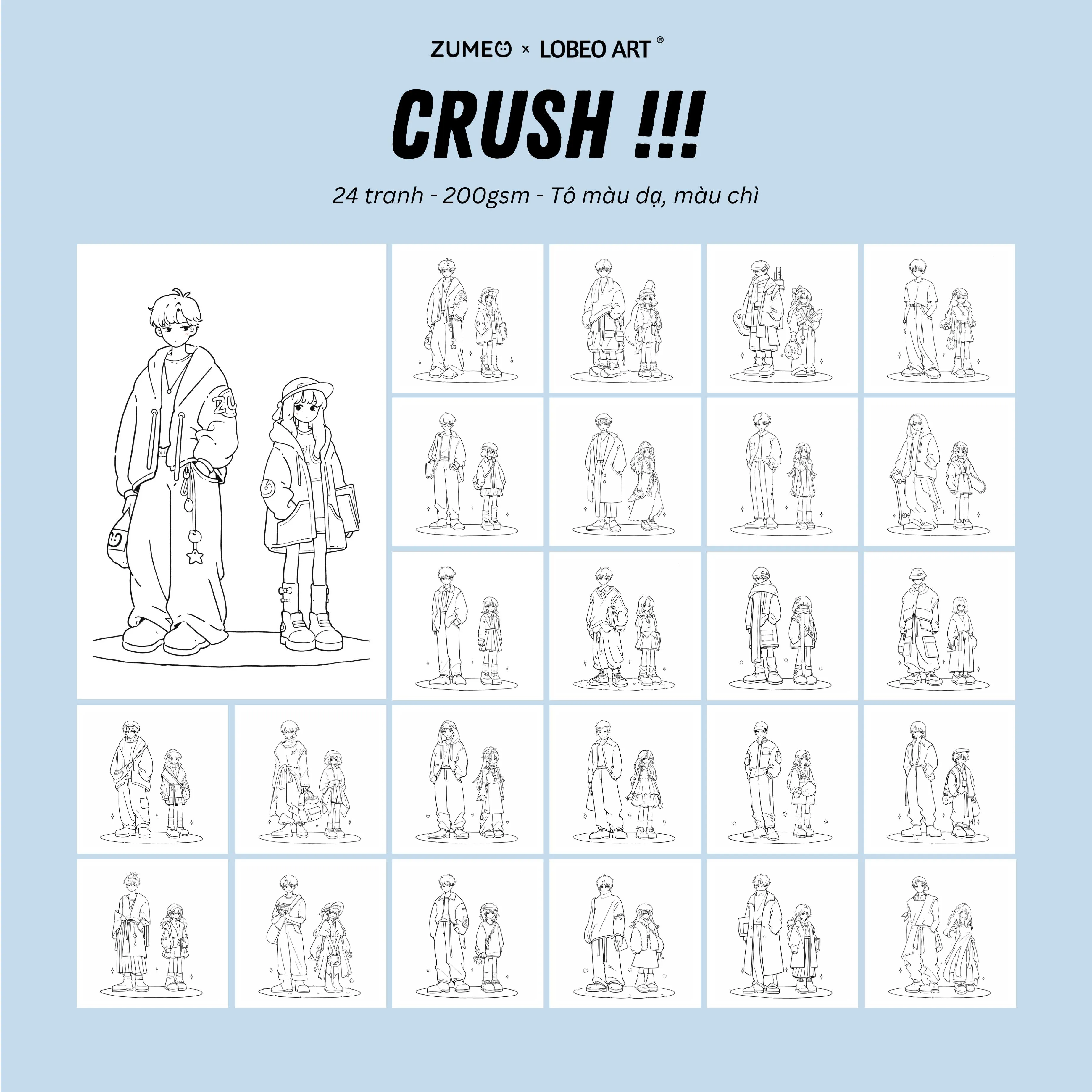 Hình ảnh từ sổ tô màu Crush