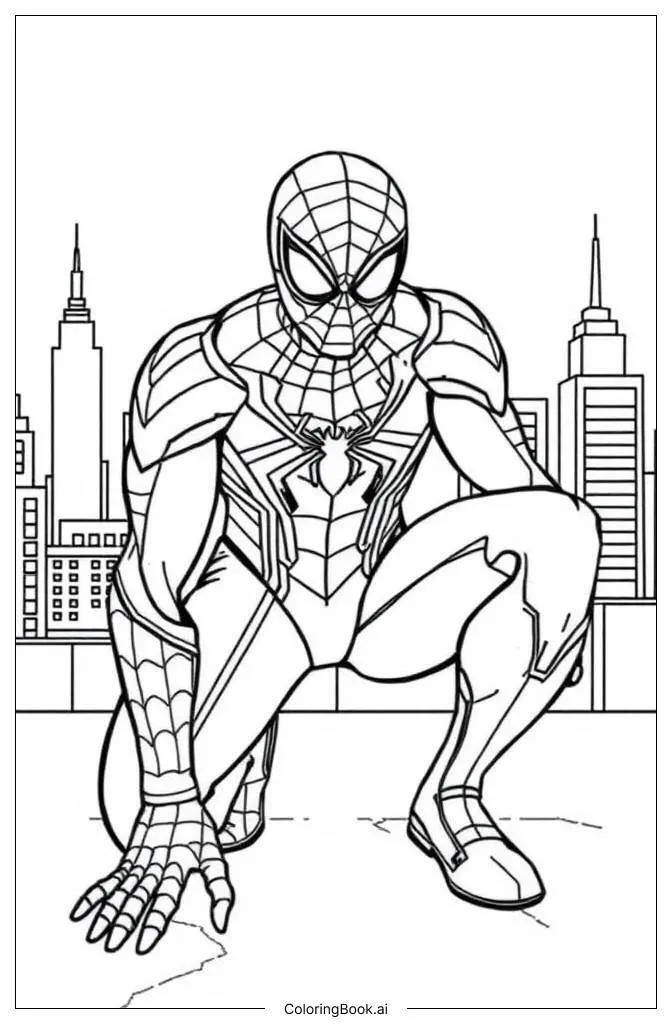 Trang tô màu Người Nhện Sắt (Iron Spider-Man)