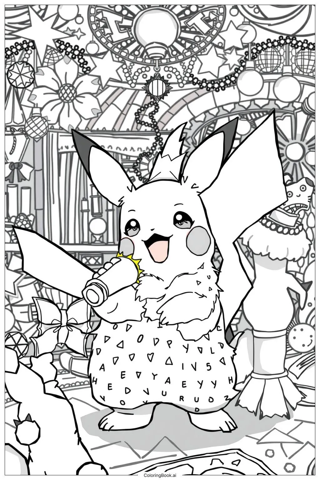Pikachu đáng yêu trong bộ trang phục Giáng Sinh