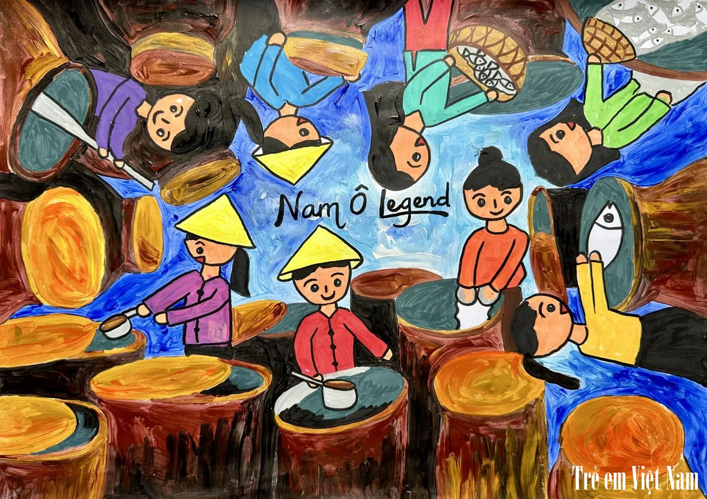 Tác phẩm &quot;Hương vị truyền thống Nam Ô&quot; của em Lê Song Tuấn Khôi