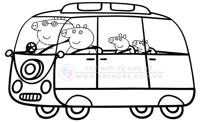 alt text: Tranh tô màu xe cảnh sát màu xanh dương