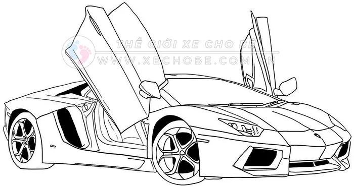 alt text: Tranh tô màu xe buýt chở khách