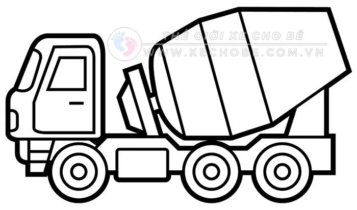 Tranh tô màu xe nâng hàng