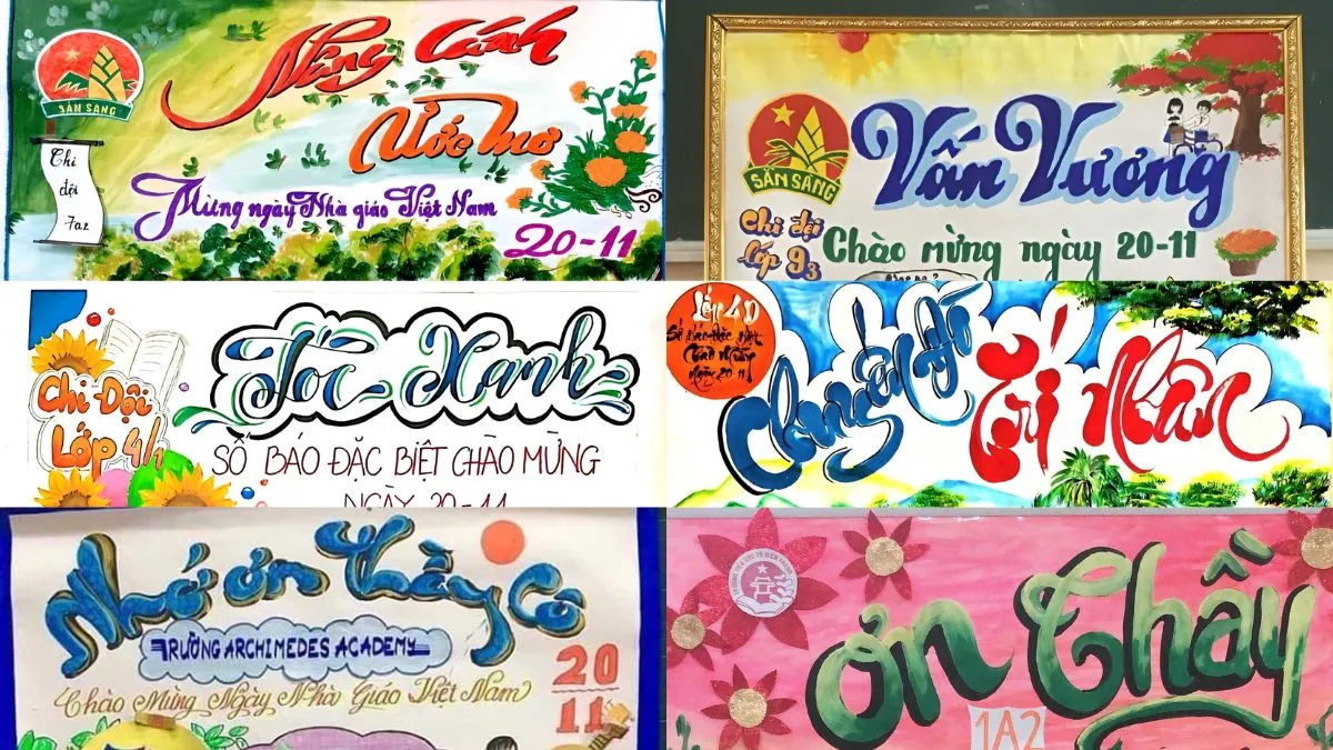 Bố cục cơ bản của một mẫu bích báo 20/11 phần 1