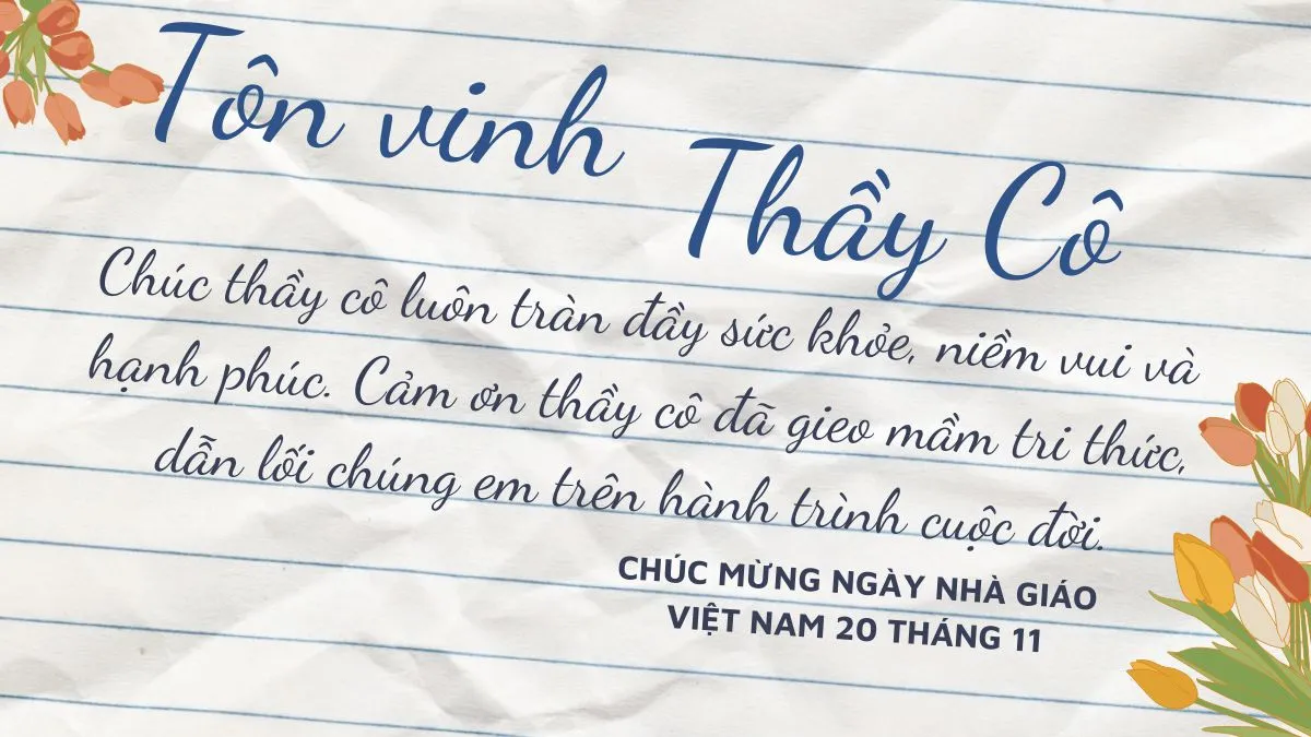 Lời kết dành cho báo tường 20/11