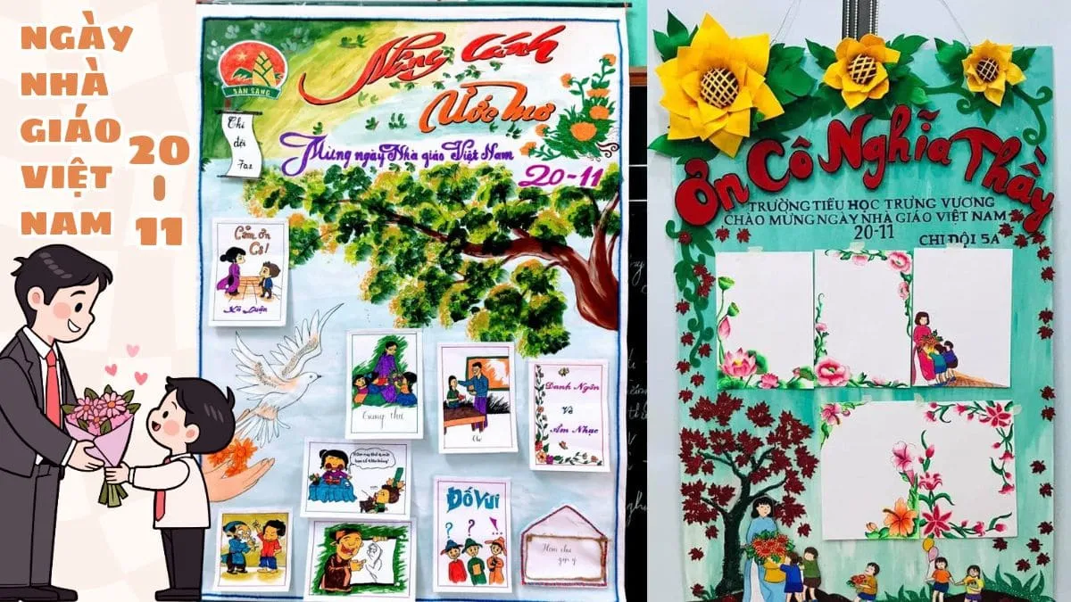 Mẹo làm bích báo 20/11 đẹp