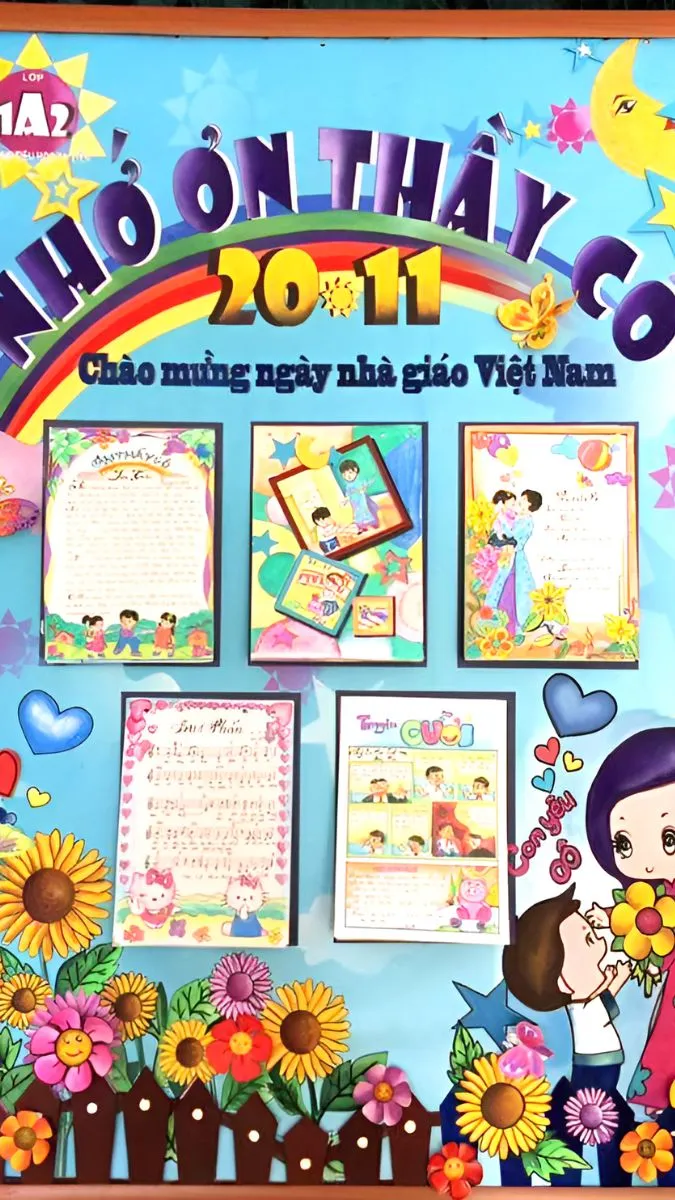 Báo tường 20/11 dành cho lứa tuổi tiểu học