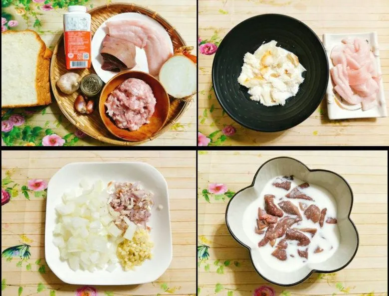 Nguyên liệu cần chuẩn bị cho món pate gan heo