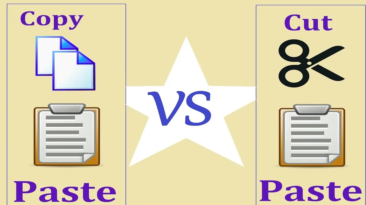 Phân biệt thao tác Sao chép (Copy) và Cắt (Cut) dữ liệu trên máy tính
