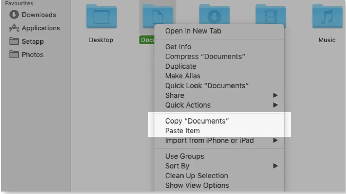 Menu chuột phải trên MacBook với tùy chọn Copy Image để sao chép hình ảnh