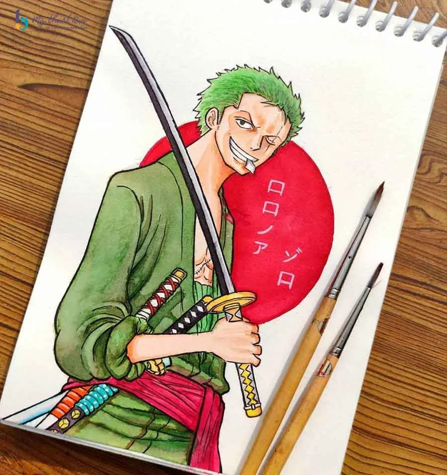 Minh họa các bước hoặc phong cách vẽ một nhân vật anime nam