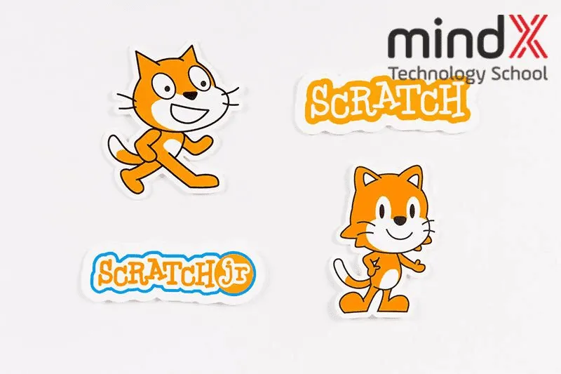 Khối lệnh Scratch lập trình di chuyển cho nhân vật người chơi trong game đuổi bắt