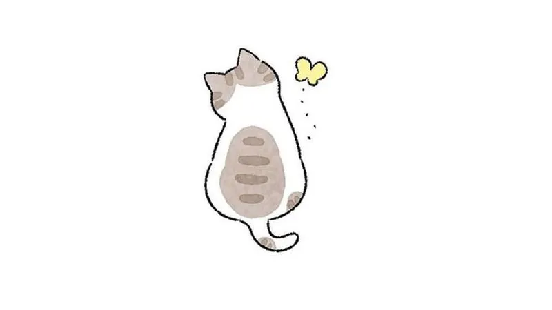 Hình vẽ mèo dễ thương