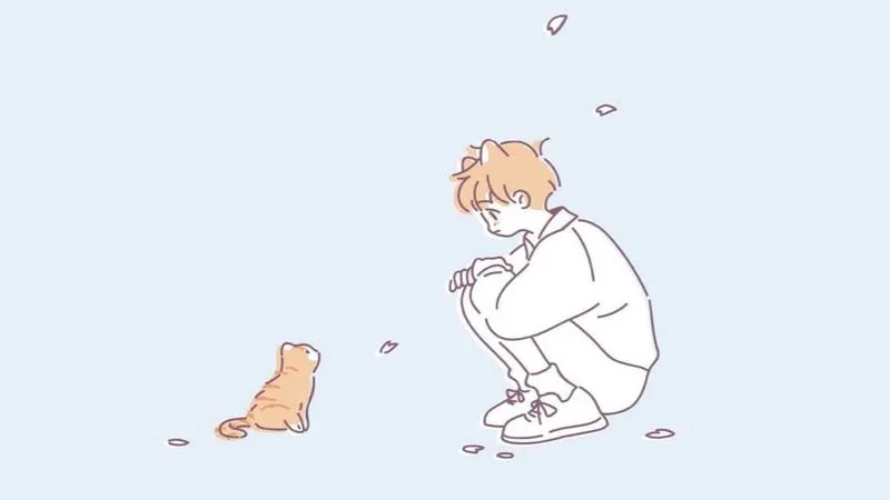 Vẽ chú mèo ngồi đáng yêu