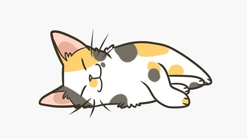 Hình vẽ mèo chibi dễ thương
