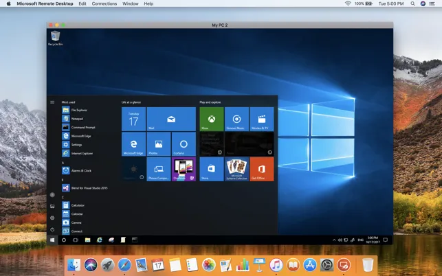 Thiết lập kết nối trong Microsoft Remote Desktop