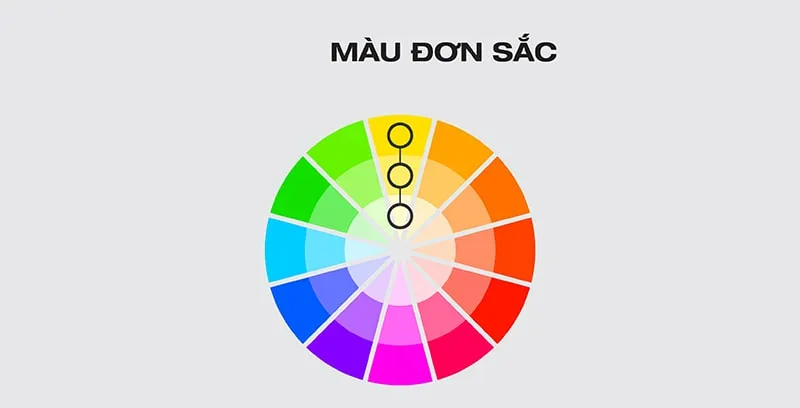 Nguyên tắc phối màu đơn sắc (Monochromatic)