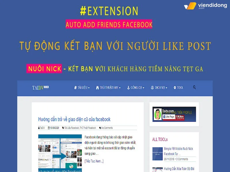 Tool Add Friend giúp xây dựng đối tượng kết bạn theo ý muốn