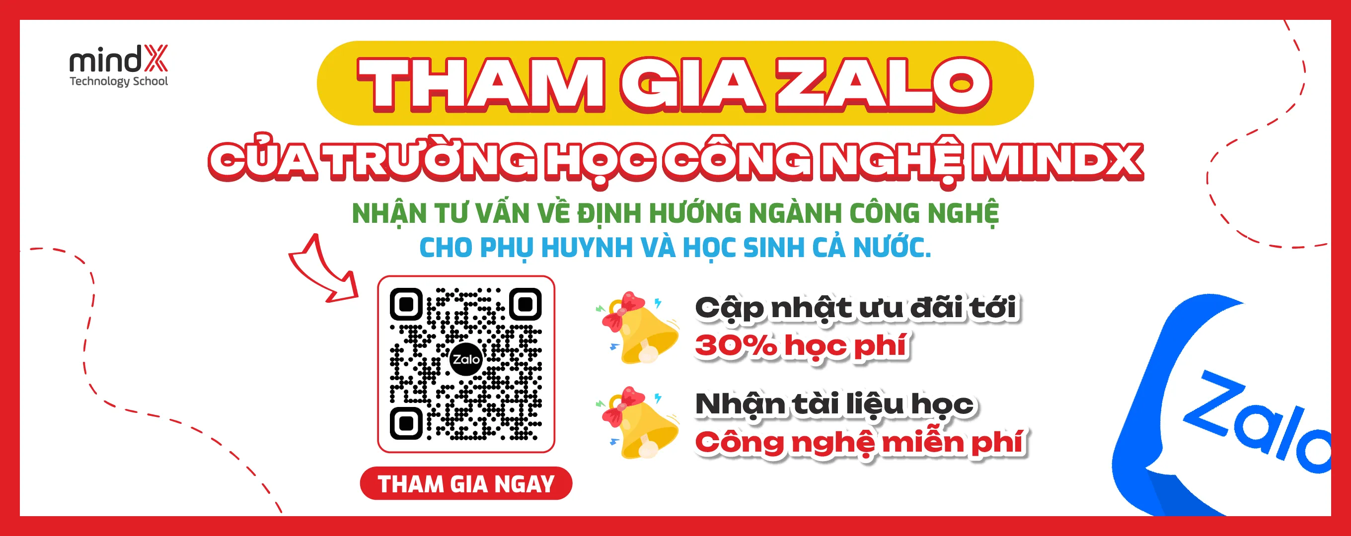 Hình ảnh mời tham gia nhóm Zalo để nhận tài liệu lập trình game Scratch