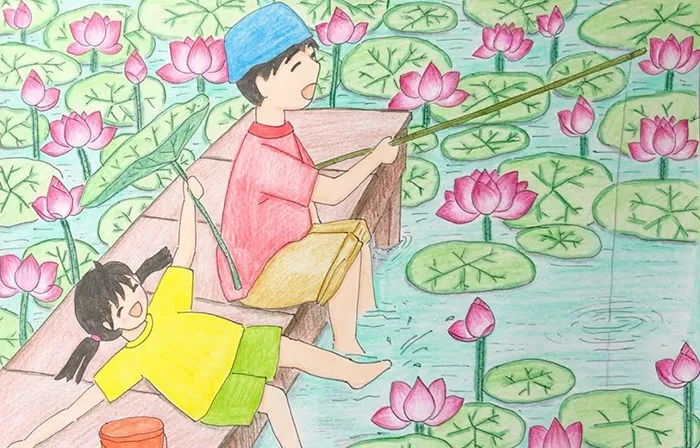 Tranh vẽ câu cá