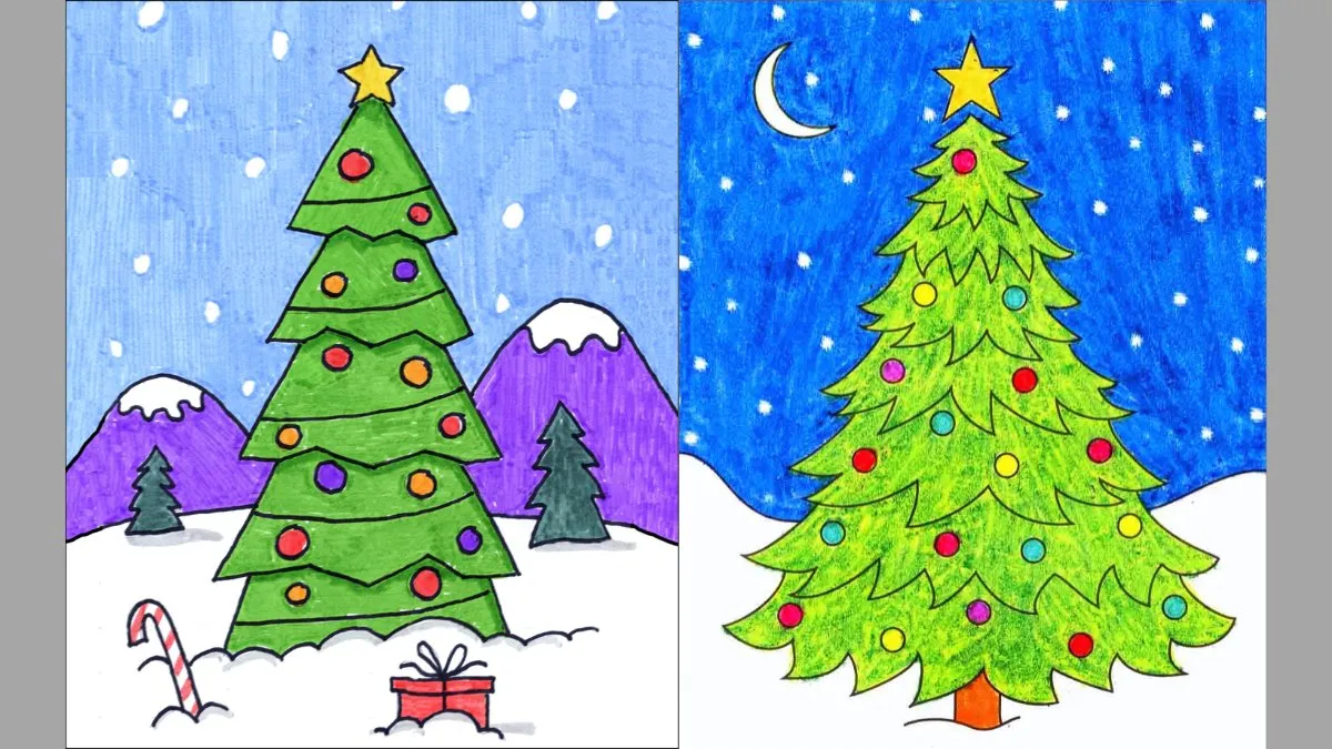váº½ tranh noel Ä‘Æ¡n giáº£n