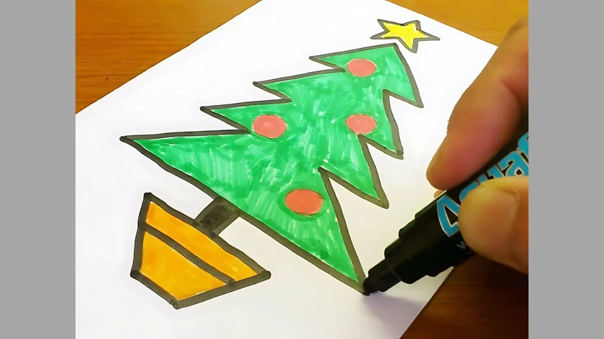 cÃ¡ch váº½ tranh noel Ä‘Æ¡n giáº£n