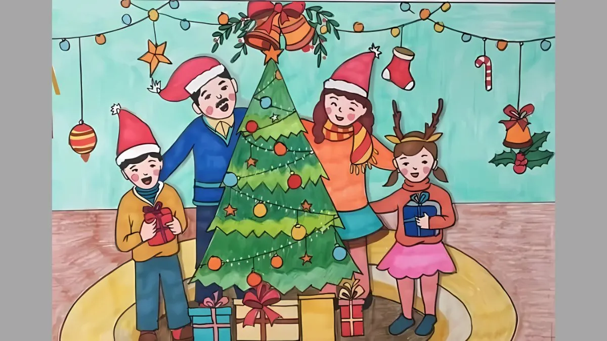 Lưu ý khi vẽ tranh Noel