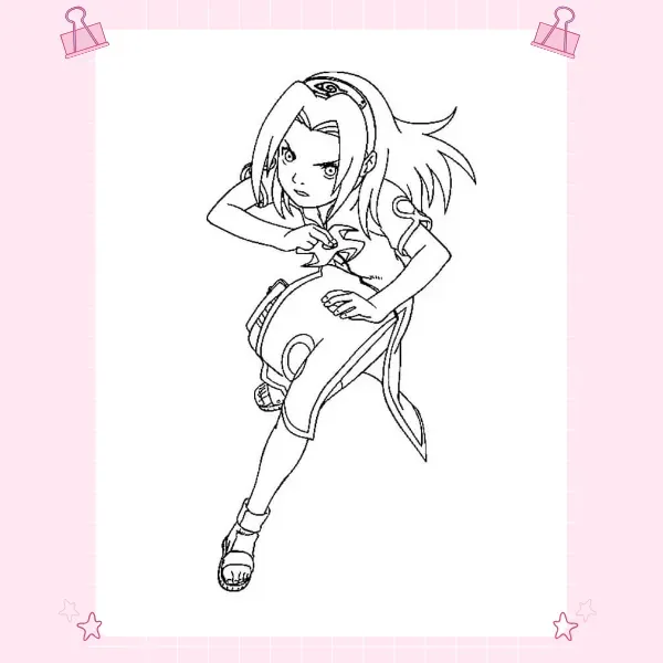 Tranh tô màu anime cool ngầu 1