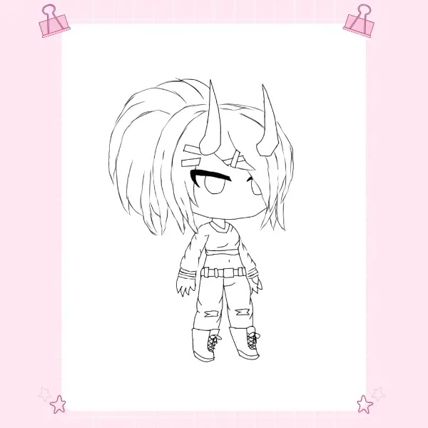 Tranh tô màu anime girl ngầu lạnh lùng 4