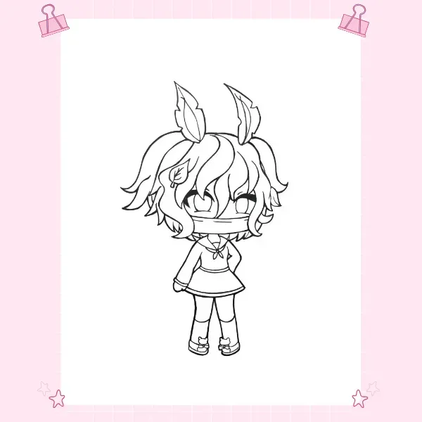 Tranh tô màu anime girl ngầu lạnh lùng 5