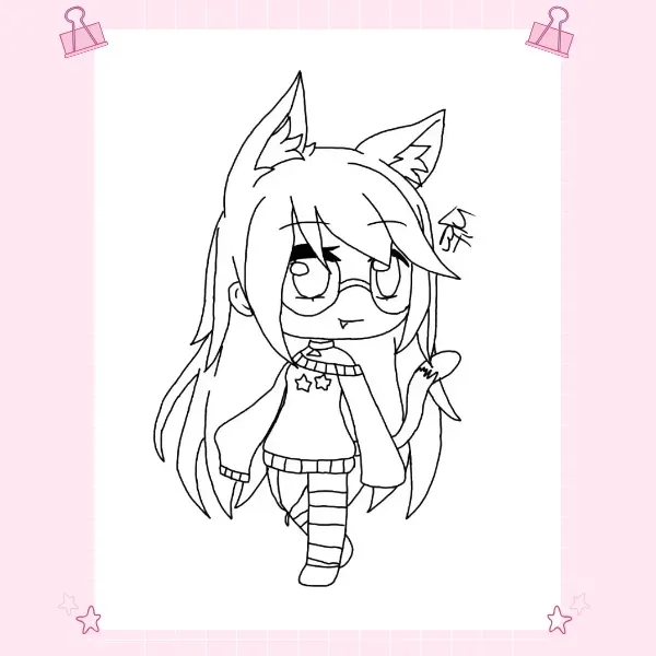 Tranh tô màu anime girl ngầu lạnh lùng 6