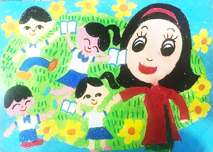 Vẽ tranh tặng cô là hoạt động có ý nghĩa sâu sắc