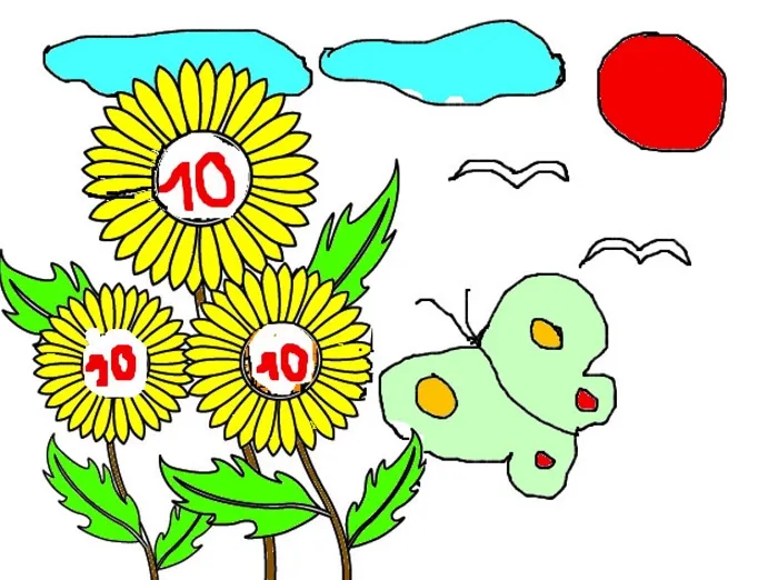 Vẽ tranh hoa điểm 10 tặng thầy cô