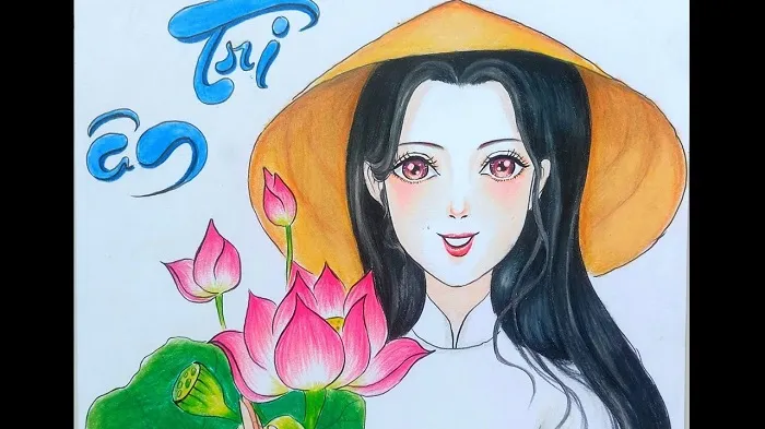 Vẽ chân dung cô giáo