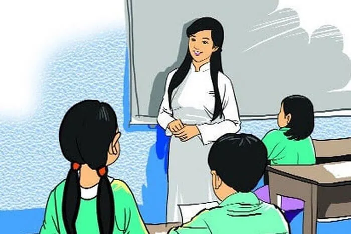 Cô giáo dịu dàng trong chiếc áo dài trắng