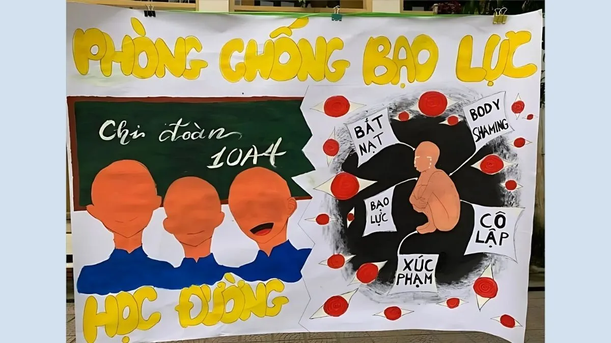 Vẽ tranh phòng chống bạo lực học đường để bài trừ tệ nạn