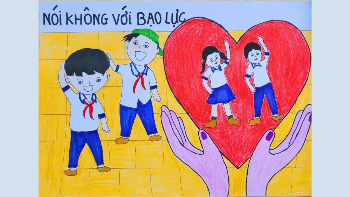Chủ đề vẽ tranh bạo lực học đường phổ biến