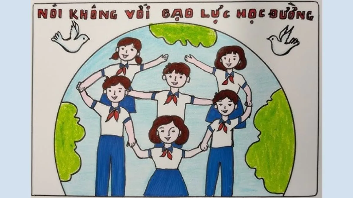 Tải mẫu tranh vẽ chất lượng cao về phòng chống bạo lực