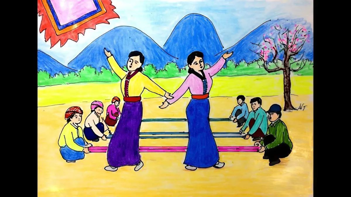 Lưu ý khi vẽ tranh lễ hội