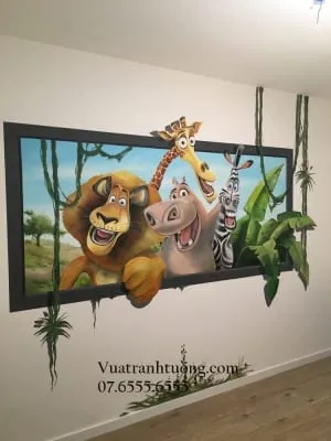 Bé gái đang say sưa vẽ tranh với màu sáp