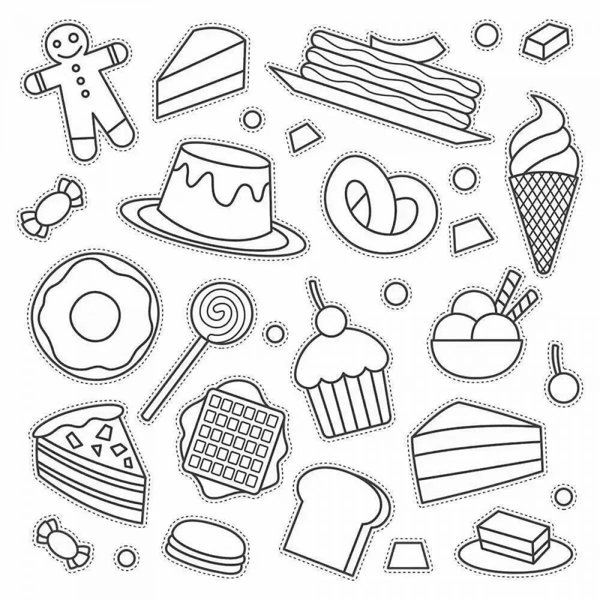 Hình ảnh sticker cute chủ đề đồ ăn như trái cây và nước uống