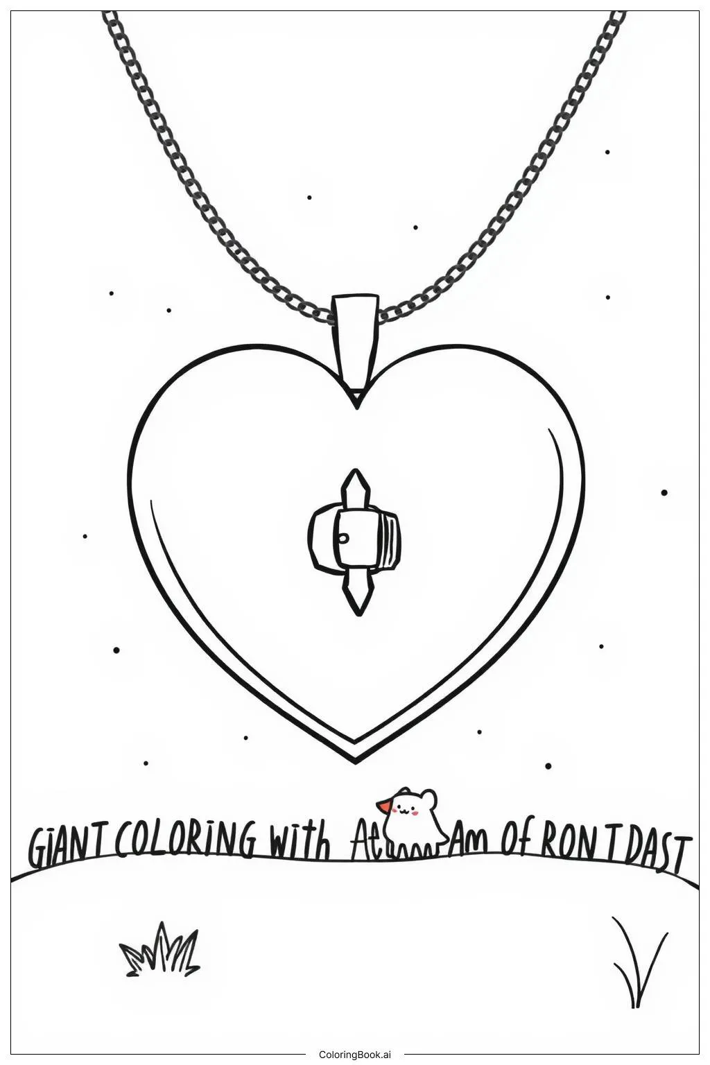 Tranh tô màu Khoảnh Khắc Mở Locket Hình Trái Tim