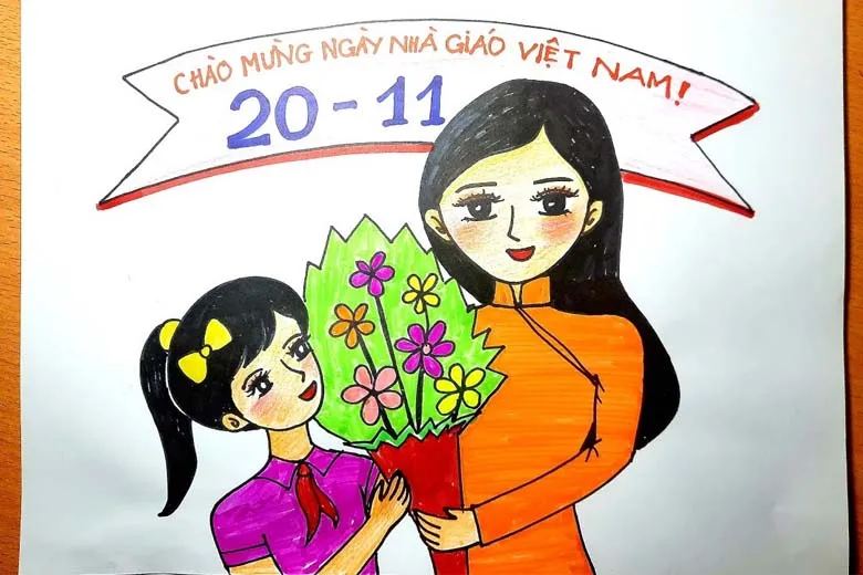 Phác thảo ý tưởng ban đầu cho bức tranh 20/11