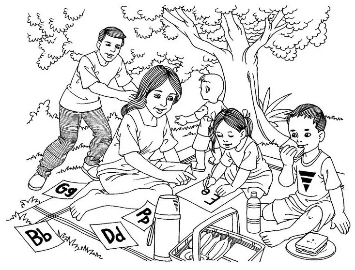 Tranh tô màu phong cảnh ngày Tết