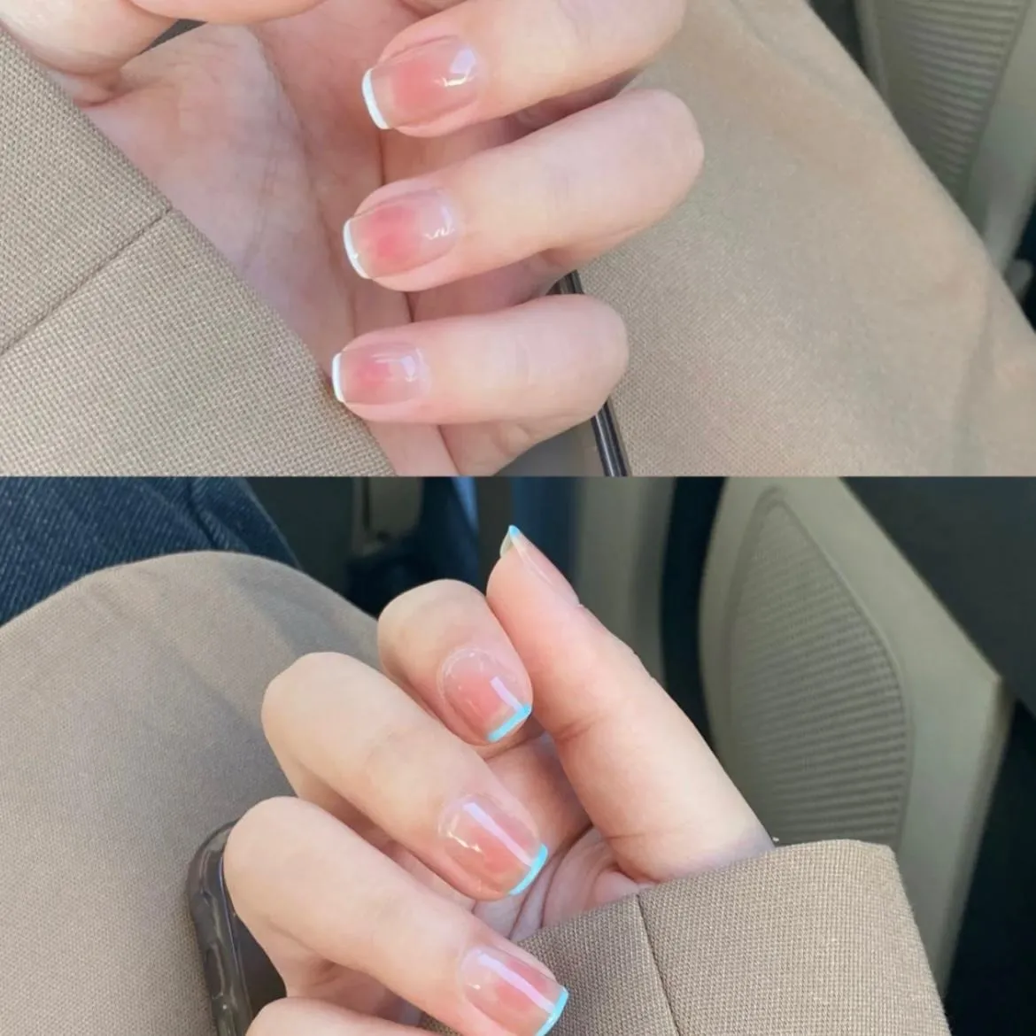 Mẫu nail thạch hồng cho móng ngắn