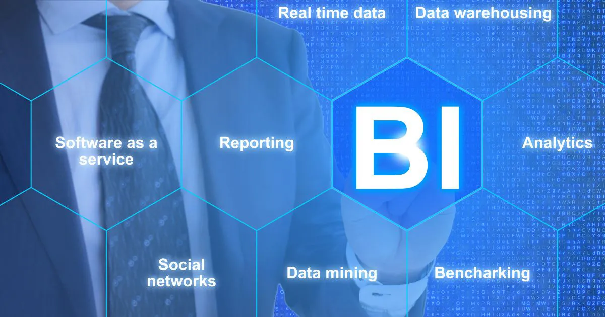 Ảnh minh họa các công nghệ và phần mềm hỗ trợ Business Intelligence.
