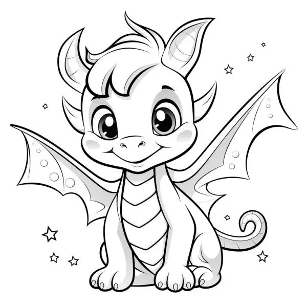 Hình ảnh rồng chibi ngộ nghĩnh với biểu cảm đáng yêu