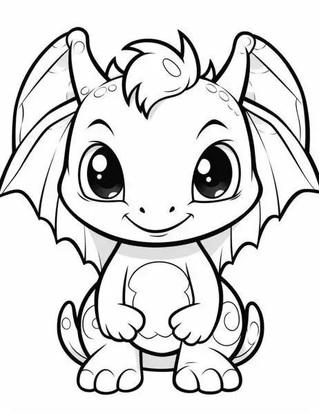 Chú rồng chibi dễ thương đang đưa tay chào